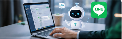 LINE AI 客服與自動回覆應用示意圖